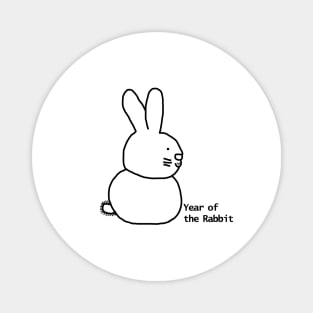 Year of the Rabbit Outline Magnet